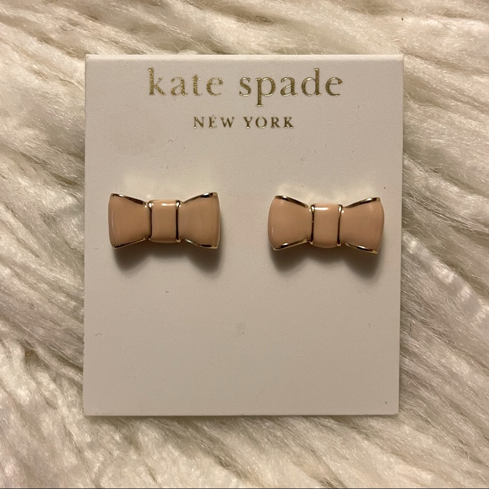 Kate Spade 14k gold fill Light Pink Bow Earrings
